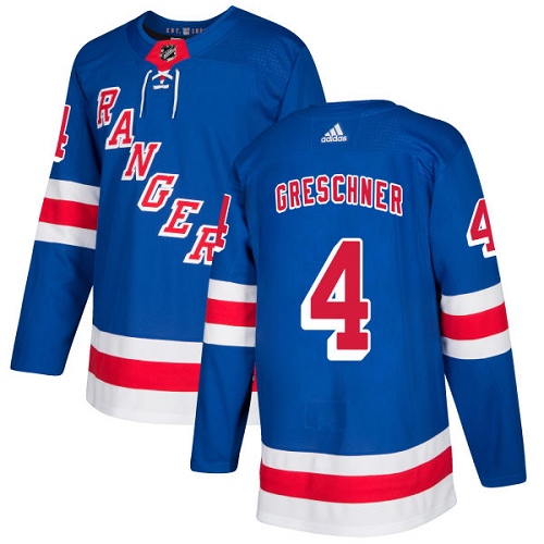 Adidas Men New York Rangers #4 Ron Greschner Royal Blue Home Authentic Stitched NHL Jersey